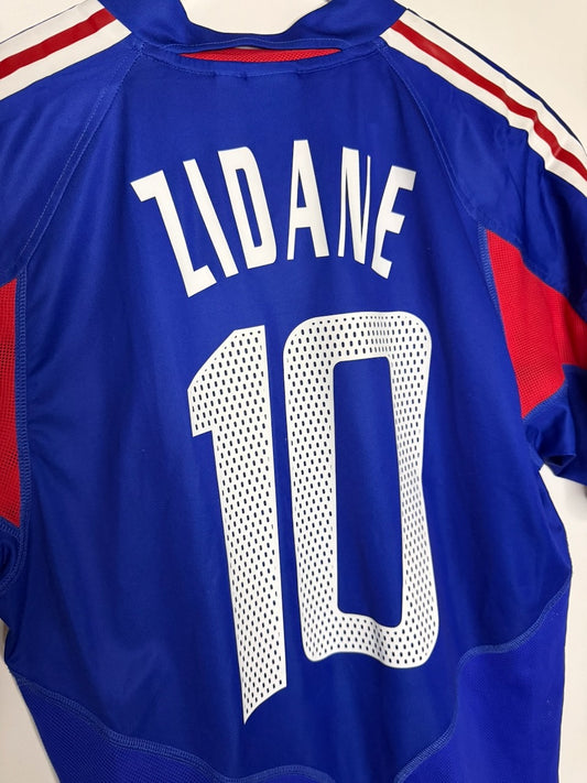 France 2004 UEFA Euro Home Football Shirt | Adidas | Zidane #10 | Original | Size M