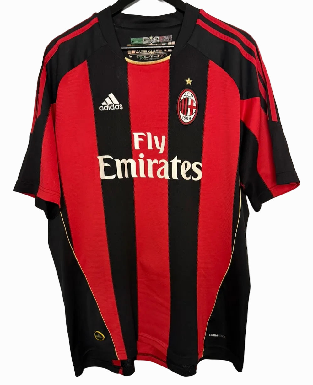 AC Milan 2010-11 Home Football Shirt | Adidas | Ibrahimović #11 | Original | Size L