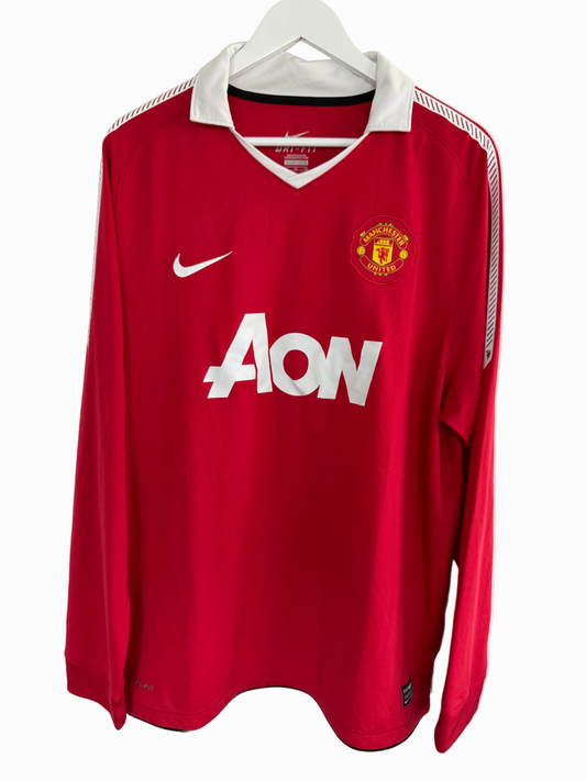 Manchester United 2010-11 Home Long Sleeve Football Shirt | Nike | Vintage Original | Size XL