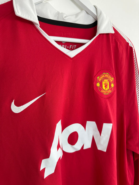 Manchester United 2010-11 Home Long Sleeve Football Shirt | Nike | Vintage Original | Size XL