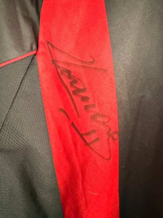 Daniele Massaro Signed | AC Milan 2000-01 Home Football Shirt | Adidas | Vintage Original | Size XL