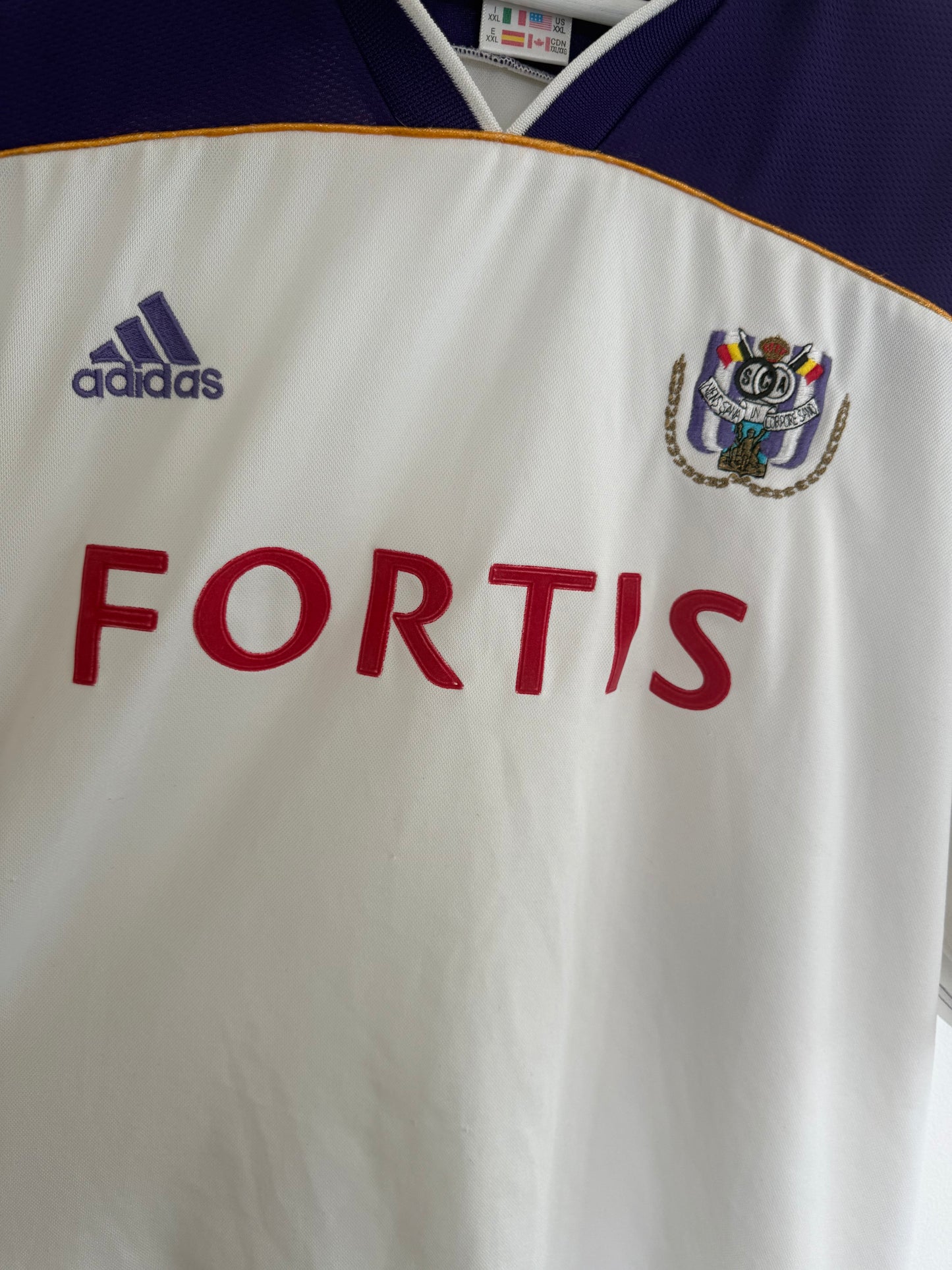 RSC Anderlecht 2000-01 Home Football Shirt | Adidas | Vintage Original | Size XXL