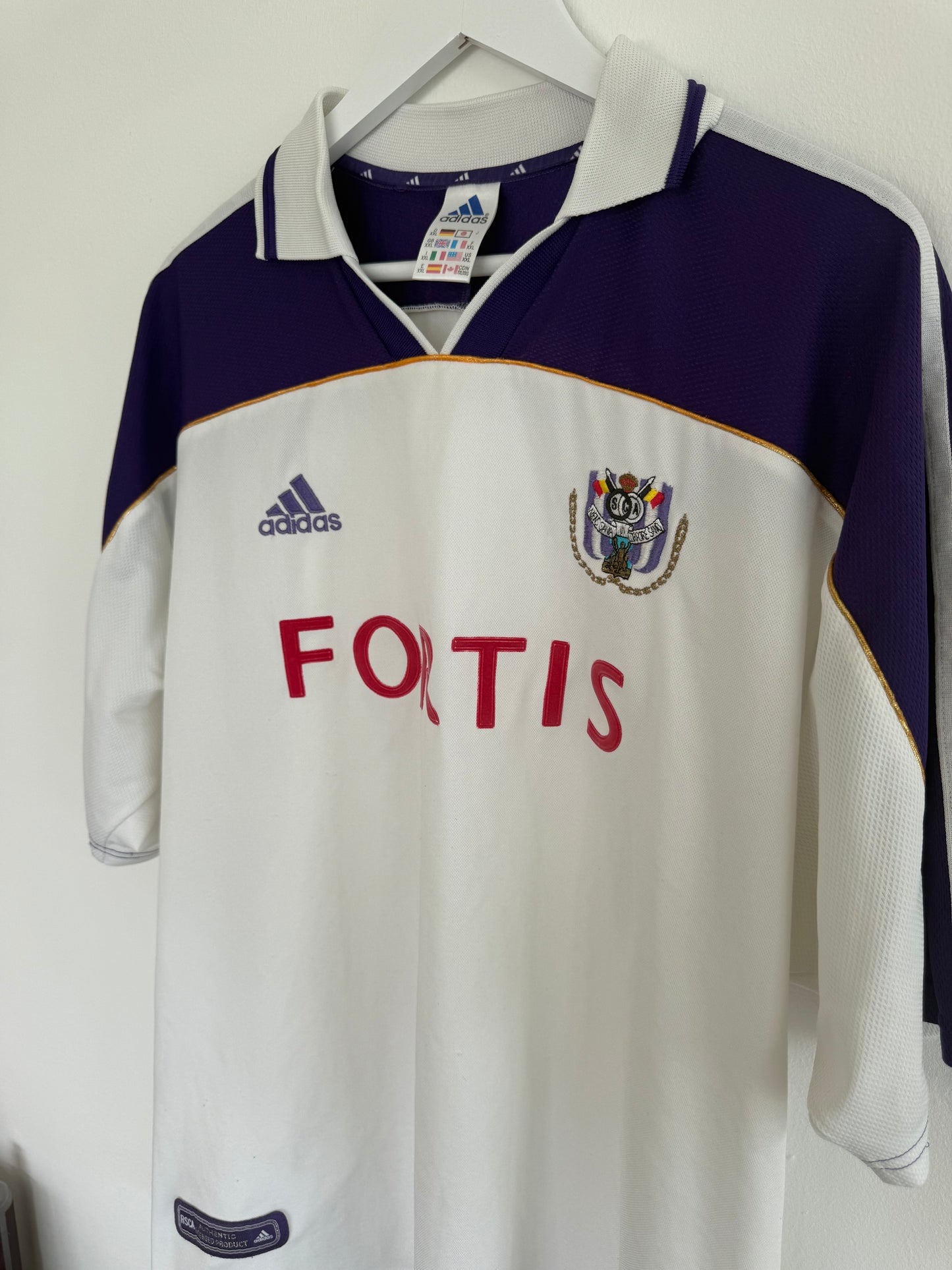 RSC Anderlecht 2000-01 Home Football Shirt | Adidas | Vintage Original | Size XXL